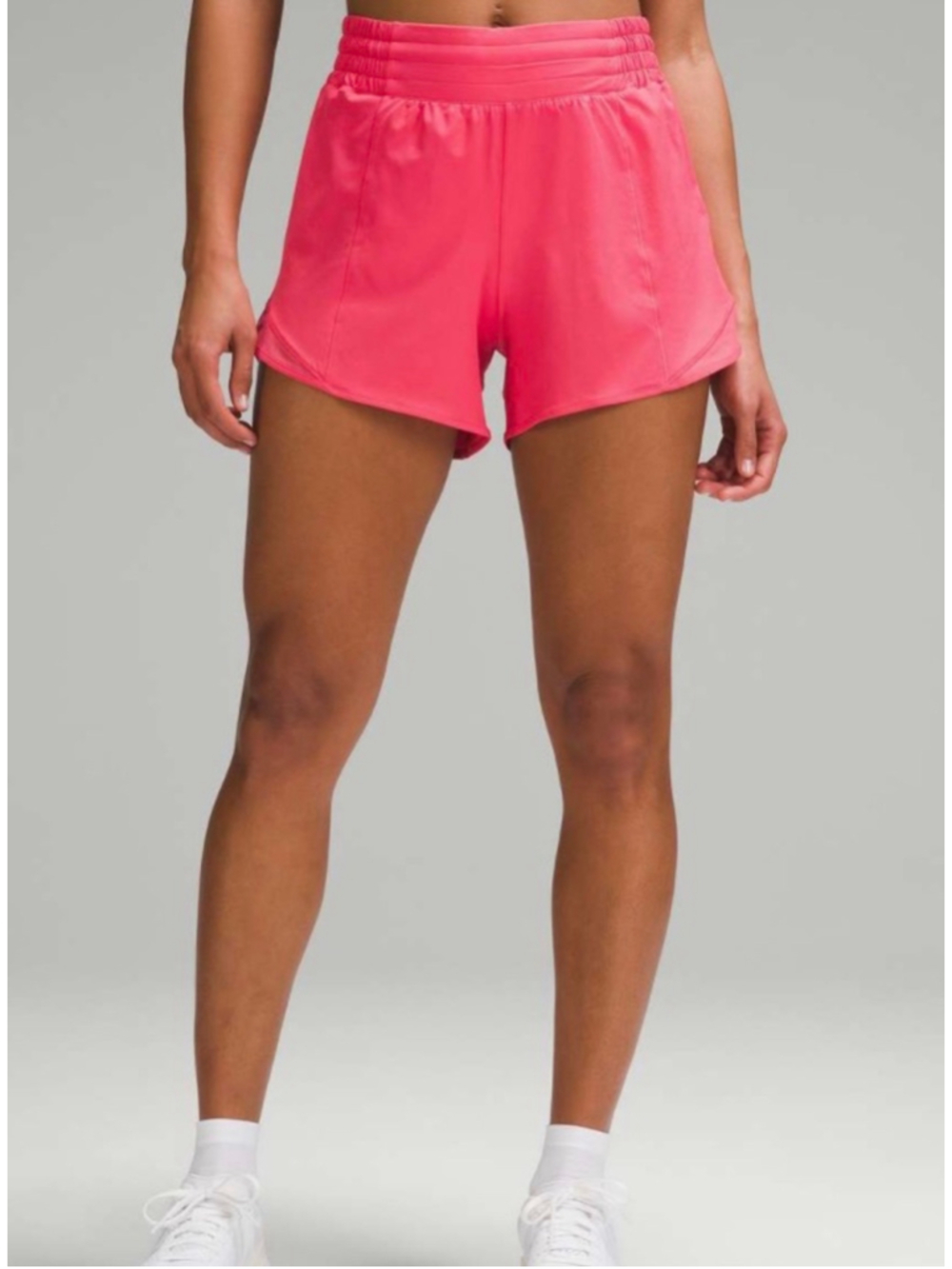 Lululemon Hotty Hot High-Rise Lined Short 4" Inseam in Glaze Pink Sz 8!